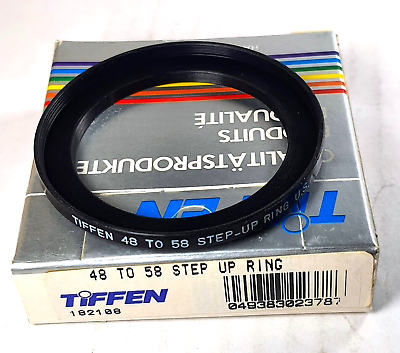 #ad TiFFEN 48 58mm Step Up Adapter Ring 48mm Lens to 58mm Filter Converter E48 E58
