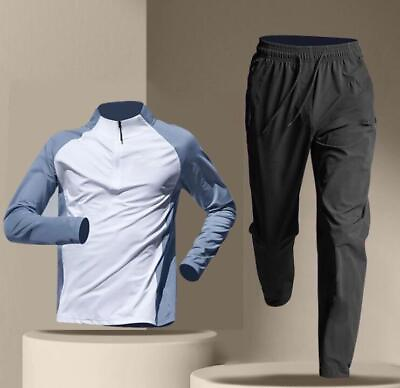 #ad Adult TrackSuit Running Training Suit Men sport set jogging Fitness Tops pants