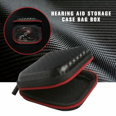 #ad 1X Storage Case Bag Box Zipper for Hearing Aids Earbuds hands free USA