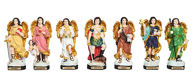 #ad Polyresin Seven Archangels Idol Statues Angel Figures Chakra Angels Gift Piece