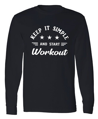 #ad Funny Workout Full Long Sleeve T shirt Workout Gym Lifting Bodybuilding Gift Tee