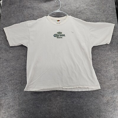 #ad Vintage Corona Extra Shirt Mens 2XL Short Sleeve White FOTL 2004