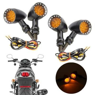 #ad 4PCS Motorcycle LED Turn Signal Lights For Harley Davidson Sportster 1200 883 TH