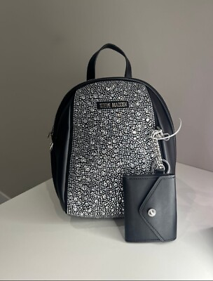 #ad Steve Madden Bgemma Mini Backpack Purse Bag Handbag Rhinestone Black NWT