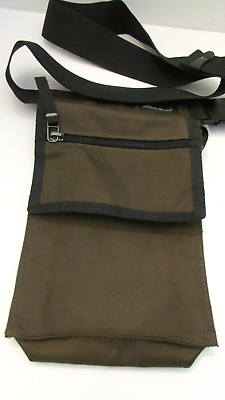 #ad Eddie Bauer Crossbody Travel Bag Small Adjustable Zipper Shoulder Olive Green