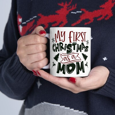 #ad First Christmas As Mom Mug Christmas Gift For New Mommy First Time Mom New Mom