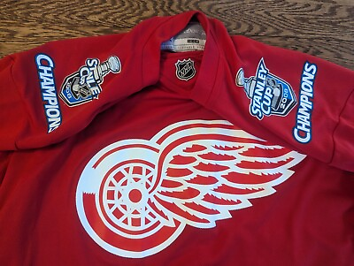 #ad Vintage Rare 2008 Detroit Red Wings Stanley Cup Champions Jersey Sz Large 🏒