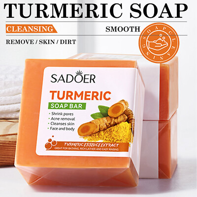 #ad Turmeric Soap Skin Whitening Dark Spots lightening Acne Brightening 3.5OZ