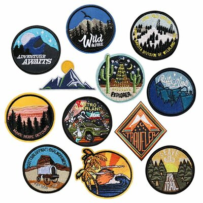 #ad 50pcs Custom T SHIRT Clothing Artwork Woven patch Fabric sewing iron on badge