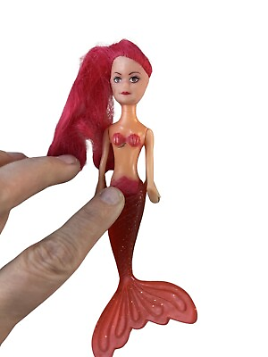 #ad Mattel 2011 red glitter mermaid fantasy doll toy figure