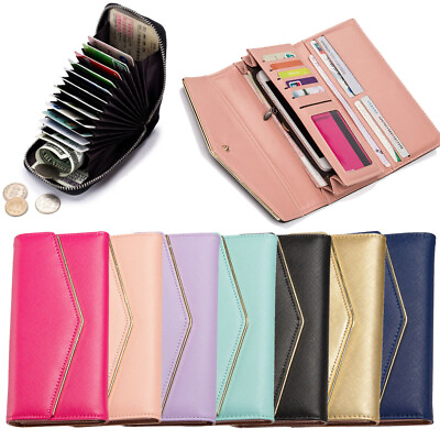 Women Lady Long Leather Wallet Clutch Case Card Holder Purse Phone Handbag Bag $12.69