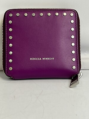 #ad Rebecca Minkoff Jett Square Zip Wallet Purple New Women’s