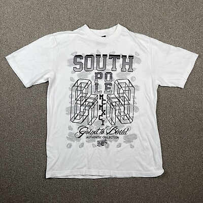 #ad Southpole Shirt Mens XL Y2K Tee Skater White Graphic Grind Urban Street Ghetto