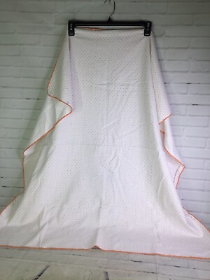 #ad 123 Swaddle Designs White with Orange Dots Swaddling Baby Blanket Cotton 2003