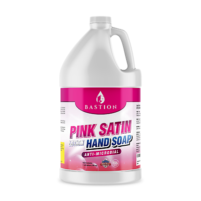 #ad Pink Satin Antibac Lotion Hand Soap Cherry Almond 1 Gallon Refill by Bastion