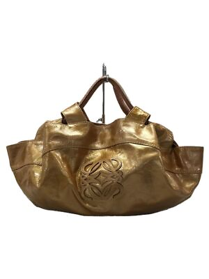 #ad LOEWE Handbag Nappa Ailea Anagram Patent Leather Camel Used
