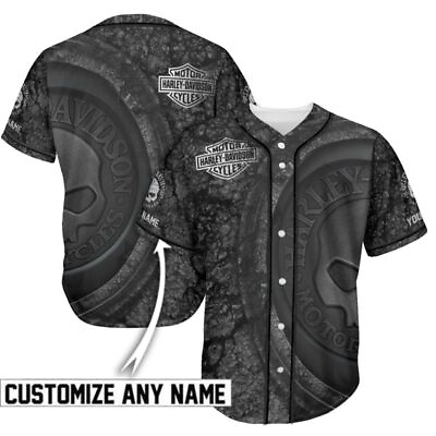 #ad HOT Personalized Name Harley Davidson Men#x27;s Baseball Shirt Size S 5XL