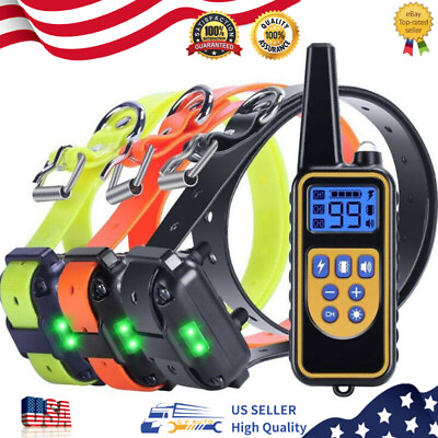 #ad 2725 FT Dog Training US Collar Rechargeable Remote Shock PET Waterproof Trainer