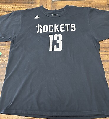 #ad Adidas James Harden Shirt Mens—X Large Rockets #13 NBA Short Sleeve
