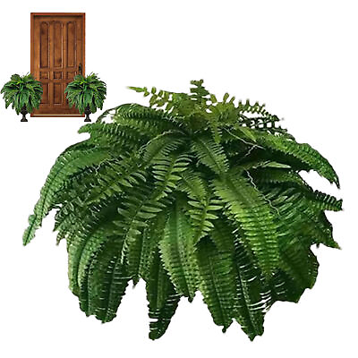 #ad UV Resistant Lifelike Artificial Boston Fern Ferns for Outdoors Faux Fake Plants