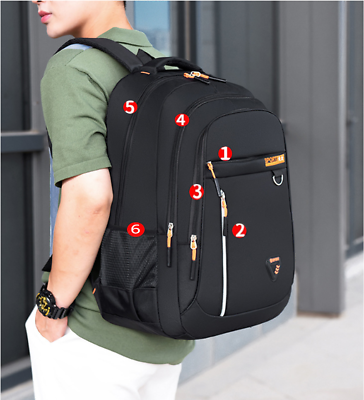 #ad Men Large Waterproof Travel Oxford Bag School Backpack Laptop Notebook GF