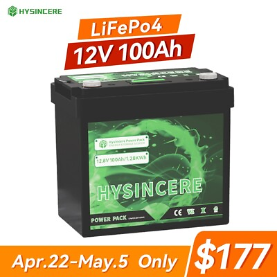 #ad 12V 100Ah LiFePO4 Lithium Battery Deep Cycle for Solar Panel RV Off grid Power