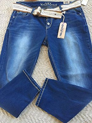 #ad Wall Flower Junior The Legendary Fit Ankle Skinny Jeans Size 1 Blue WashNWT