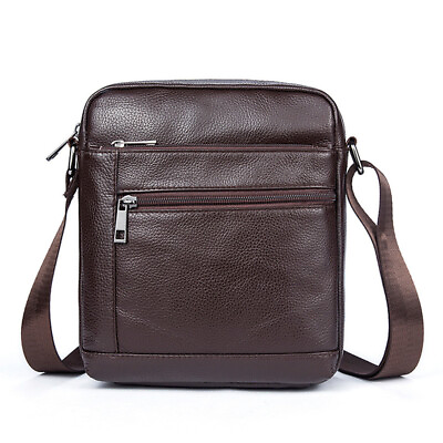 #ad Men#x27;s Messenger Bag Men Genuine Leather Shoulder Bag Male Leather Crossbody Bags