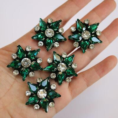#ad 5pcs Star Beaded Sew On For Clothing Embroidery Appliques New Rhinestone Sequins