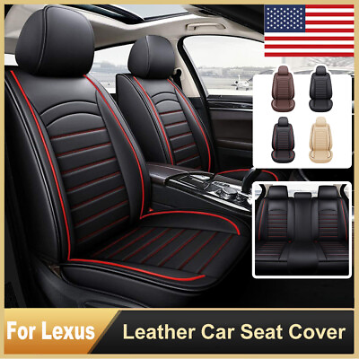 #ad For Lexus Car Seat Covers Leather 2 5 Seat Front Rear Auto Waterproof Protector