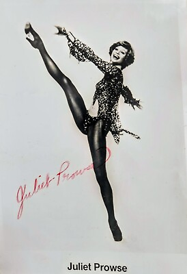 #ad JULIET PROWSE SIGNED 1960 RARE VINTAGE ORIGINAL Bamp;W PHOTO Actress Dancer