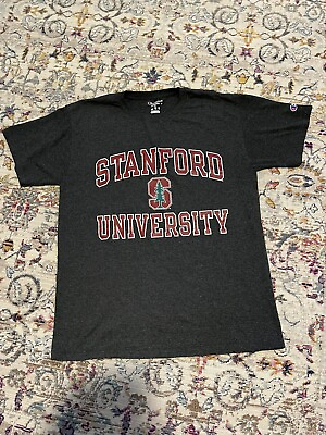 #ad Champion Stanford University Men’s Shirt M Black Designer College Crew Spellout