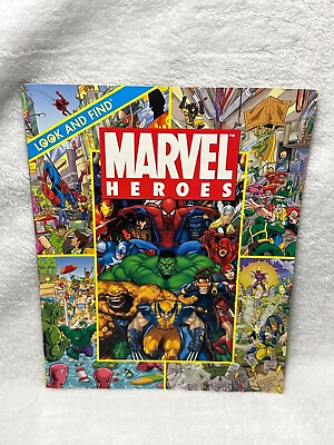 #ad Look And Find Marvel Heros Used Childrens Book