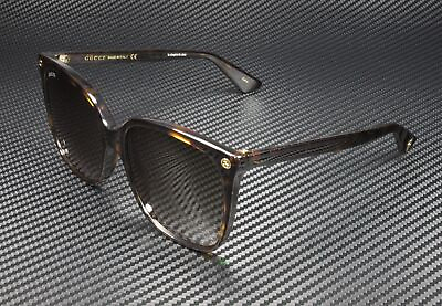 #ad GUCCI GG0022S 003 Cat Eye Havana Brown 57 mm Women#x27;s Sunglasses