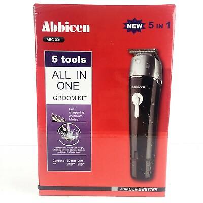 #ad Abbicen New 5 in1 Trimmer Men#x27;s Grooming Kit Shaver Beard Mustache Nose Ear Hair