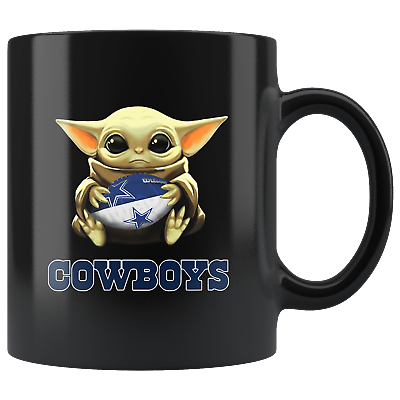 #ad Dallas COWBOYS Baby Yoda Star Wars Cute Yoda COWBOYS Funny Yoda Coffee Mug