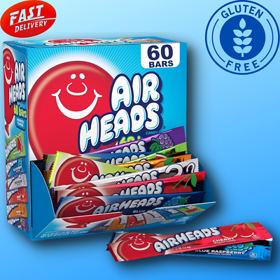 #ad Airheads Candy Bars Variety Bulk Box Chewy Full Size Fruit Taffy Gifts 60