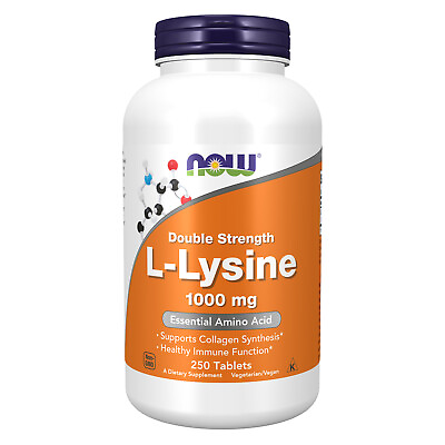 #ad NOW FOODS L Lysine Double Strength 1000 mg 250 Tablets