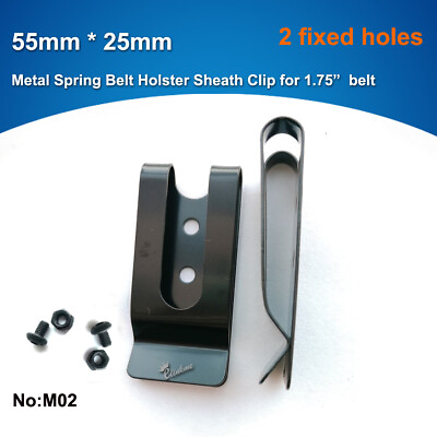 #ad 55mm x 25mm Metal Spring Quick Clip 1.75quot; Belt Clips Black Oxide Steel