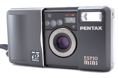#ad MINT w strap Pentax Espio Mini 75 Years Point amp; Shoot 35mm Film Camera JAPAN
