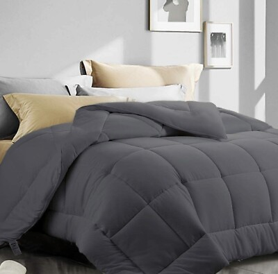 #ad ASHOMELI Oversized King Size Comforter Cooling Comforter 98quot;x116quot; Dark Grey