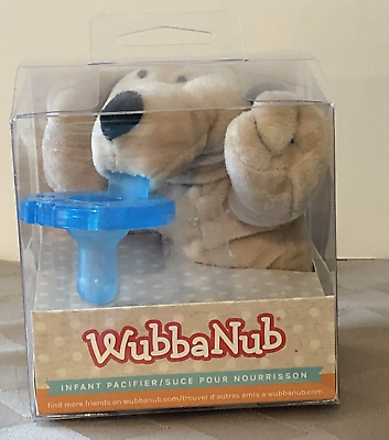 #ad WubbaNub Pacifier NIP Light Brown Puppy Brown Ears