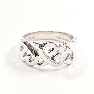 #ad TIFFANYamp;Co. Ring Triple rubbing heart Paloma Picasso Silver925 US 5.5 US Size