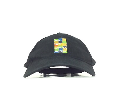 #ad The New Laguna Honda Embroidered Black Baseball Cap Hat Adj. Mens Size Cotton