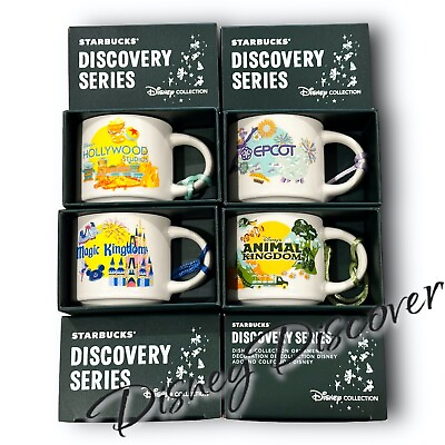 #ad 2024 Disney Starbucks Discovery Series Epcot Magic HS AK 2oz ORNAMENTS BUNDLE 4
