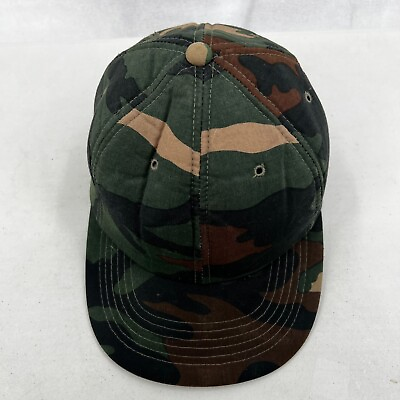 #ad Men#x27;s Camo Hat Snapback Camouflage Green Black Brown Foam Lined Youngan