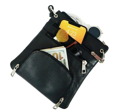 #ad Genuine Leather Womens Shoulder Bag Handbag MINI Purse Organizer Multi Pockets