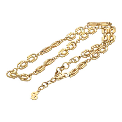 #ad Christian Dior Necklace Design Chain Gold 41.5 46.5cm Ladies accessories CD