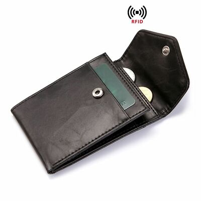RFID Women Men Mini Leather Wallet Coins Purse Credit ID Card Holders Card Case $19.67