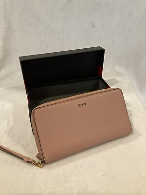 #ad TUMI Belden Blush Pink Wallet New In Box With Proof Of Purchase